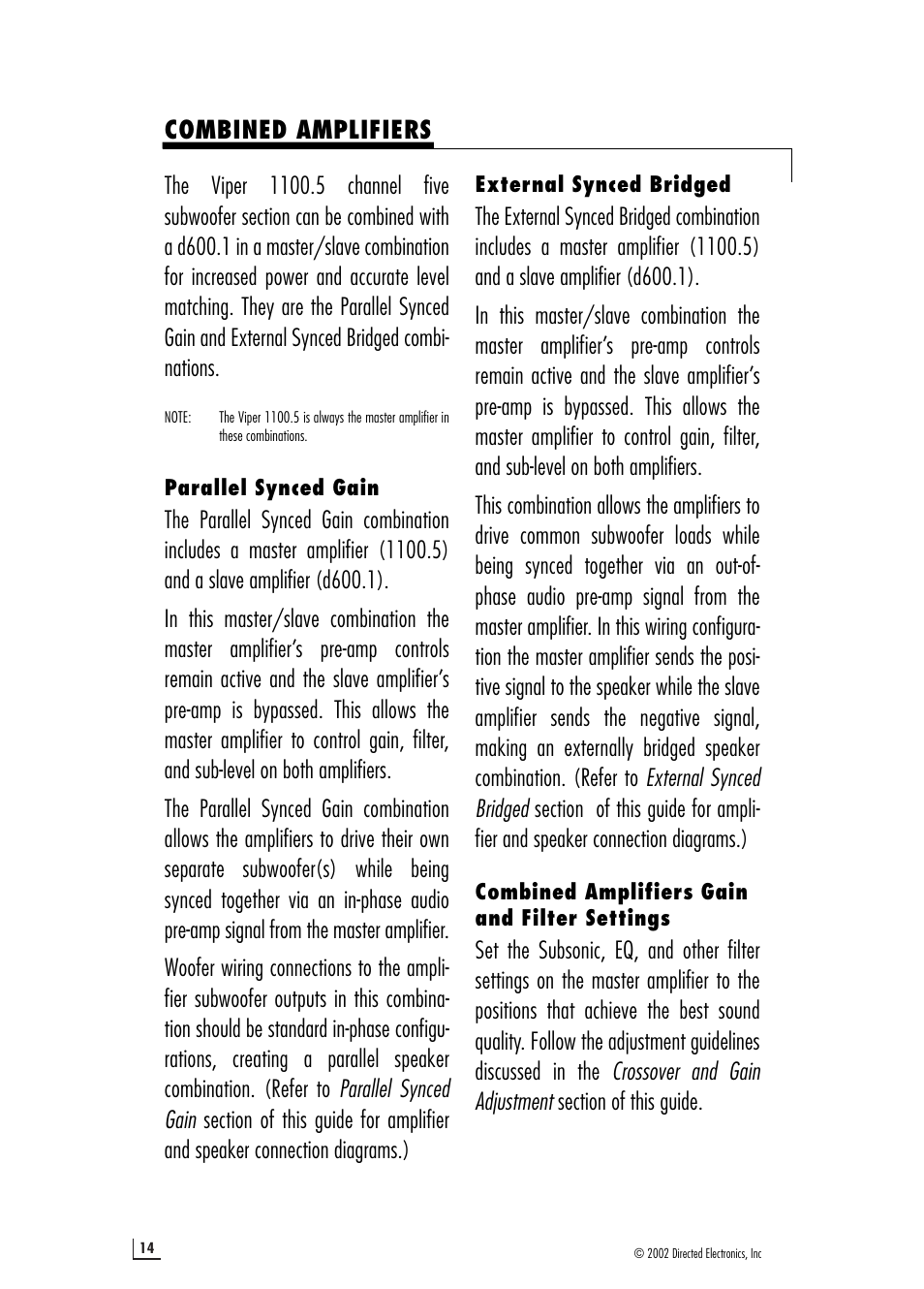 Viper 1100.5 User Manual | Page 14 / 22
