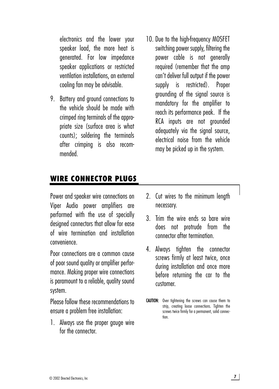 Viper 1100.5 User Manual | Page 7 / 22