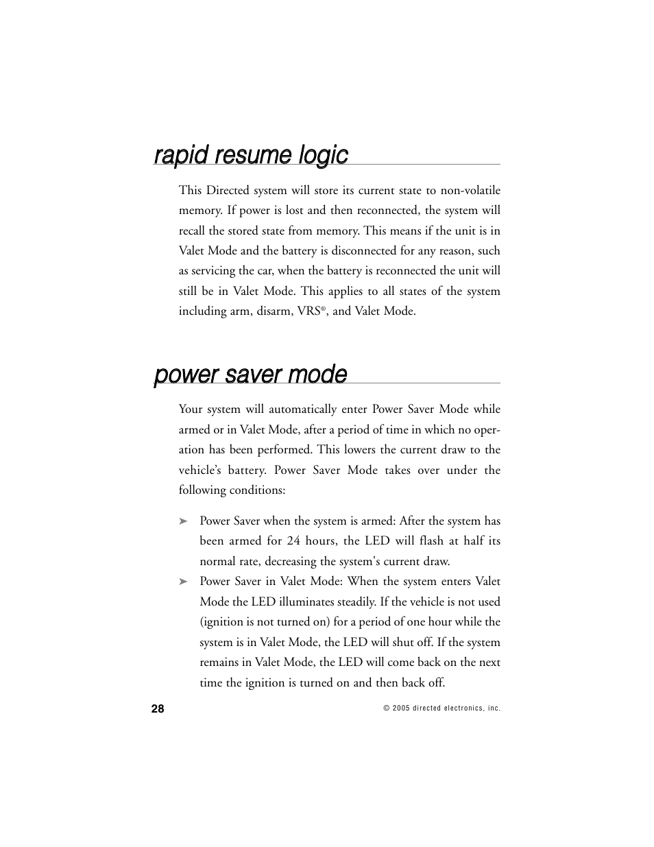 Rra ap piid d rre essu um me e llo og giic c, Ppo ow we err ssa avve err m mo od de e | Viper 1000 Model User Manual | Page 27 / 45