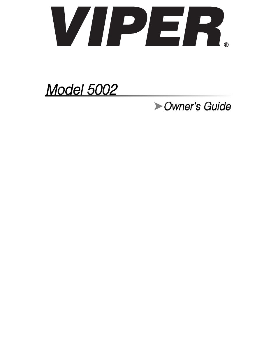 Viper 5002 User Manual | 61 pages