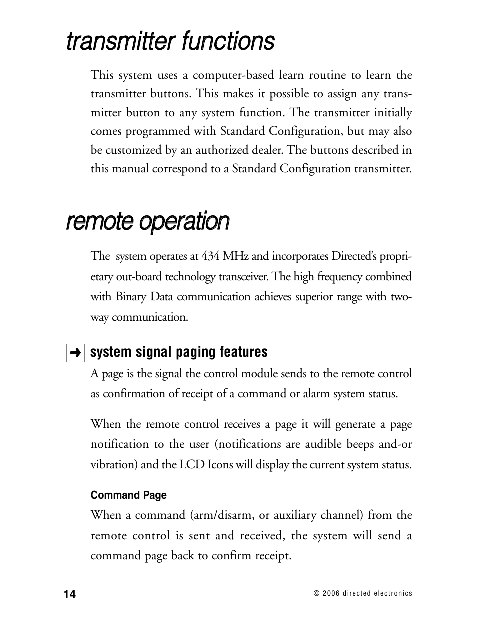 Rre em mo otte e o op pe erra attiio on n | Viper 5002 User Manual | Page 19 / 61