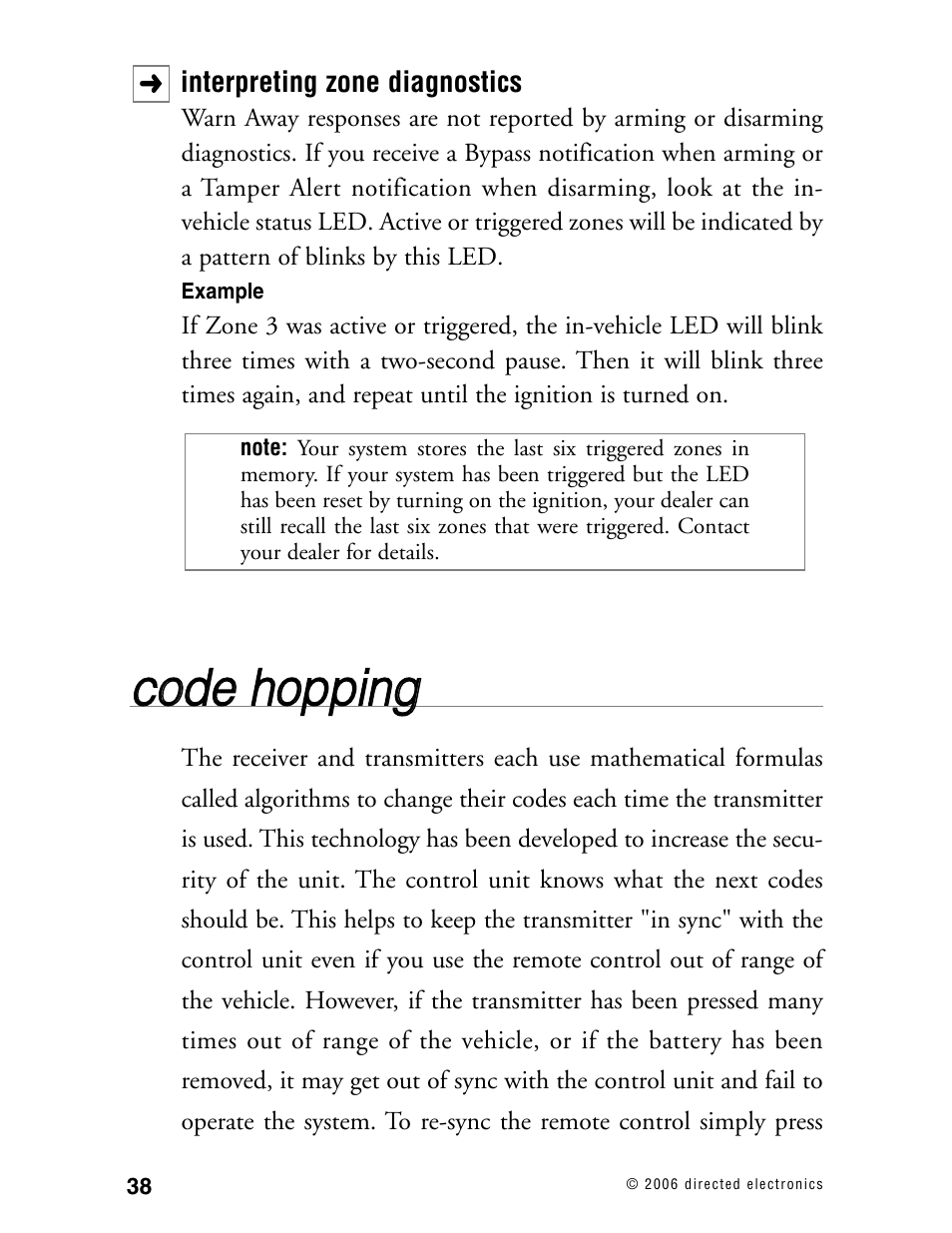 Cco od de e h ho op pp piin ng g | Viper 5002 User Manual | Page 43 / 61