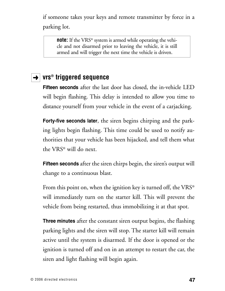 Triggered sequence | Viper 5002 User Manual | Page 52 / 61