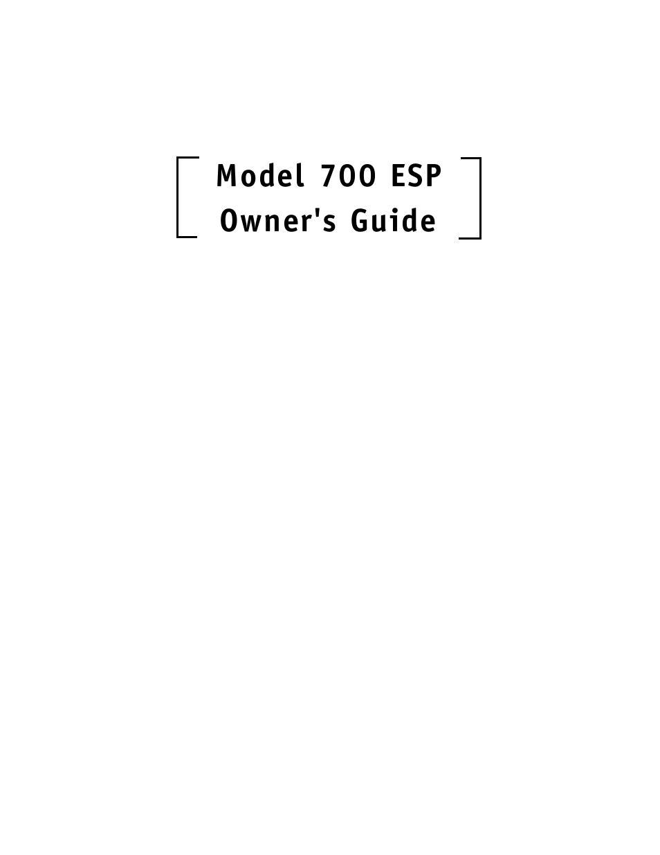 Viper 700 ESP User Manual | 29 pages