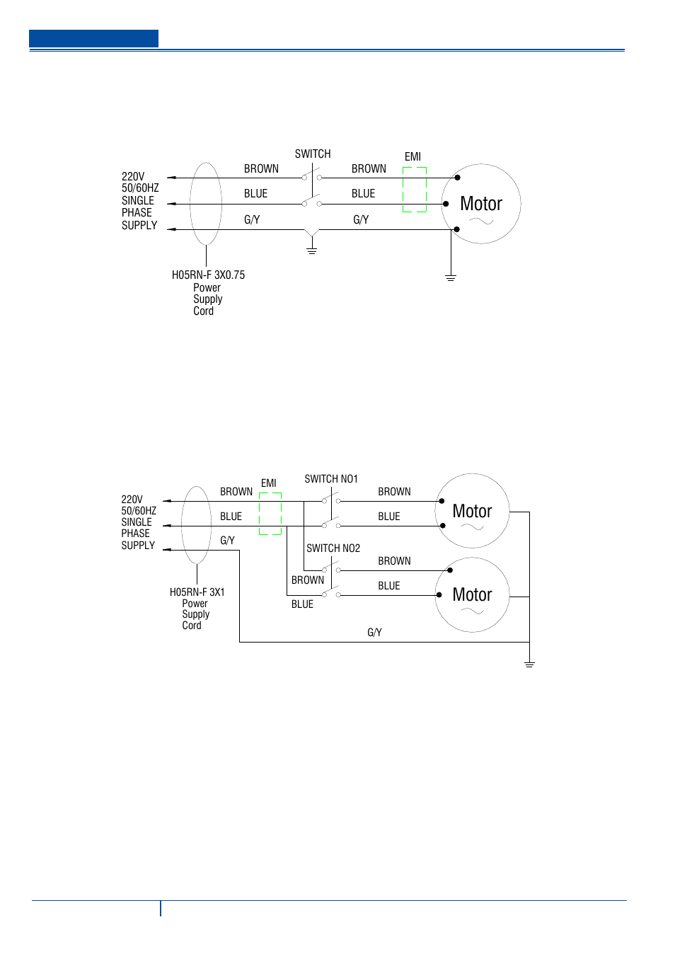 Motor, Wiring diagram for gv25-eu gv35-eu, Wiring diagram for gv702-eu | Viper GV25-EU User Manual | Page 9 / 12