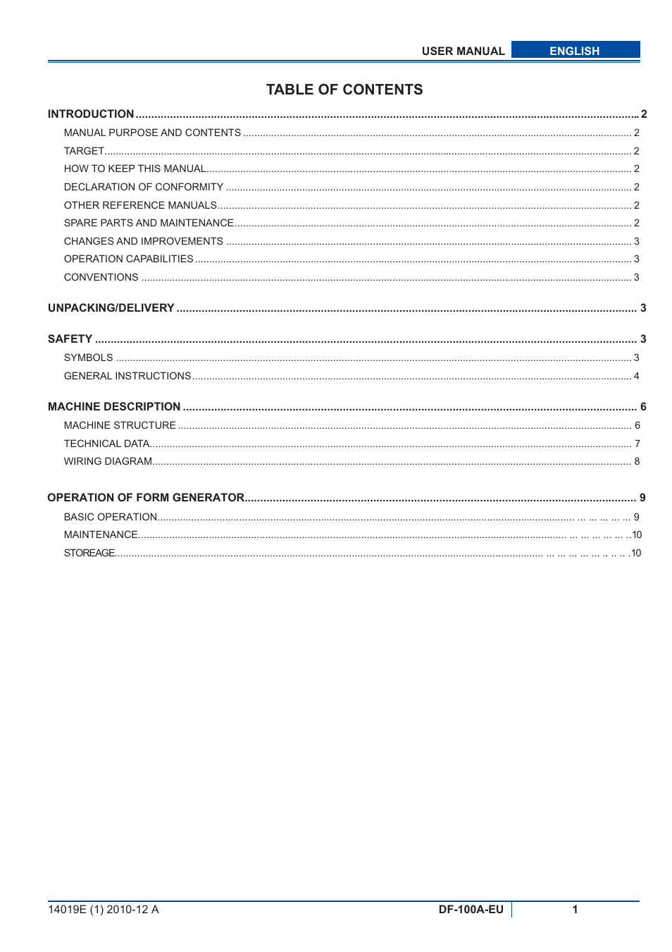Viper DF-100A-EU User Manual | Page 2 / 11