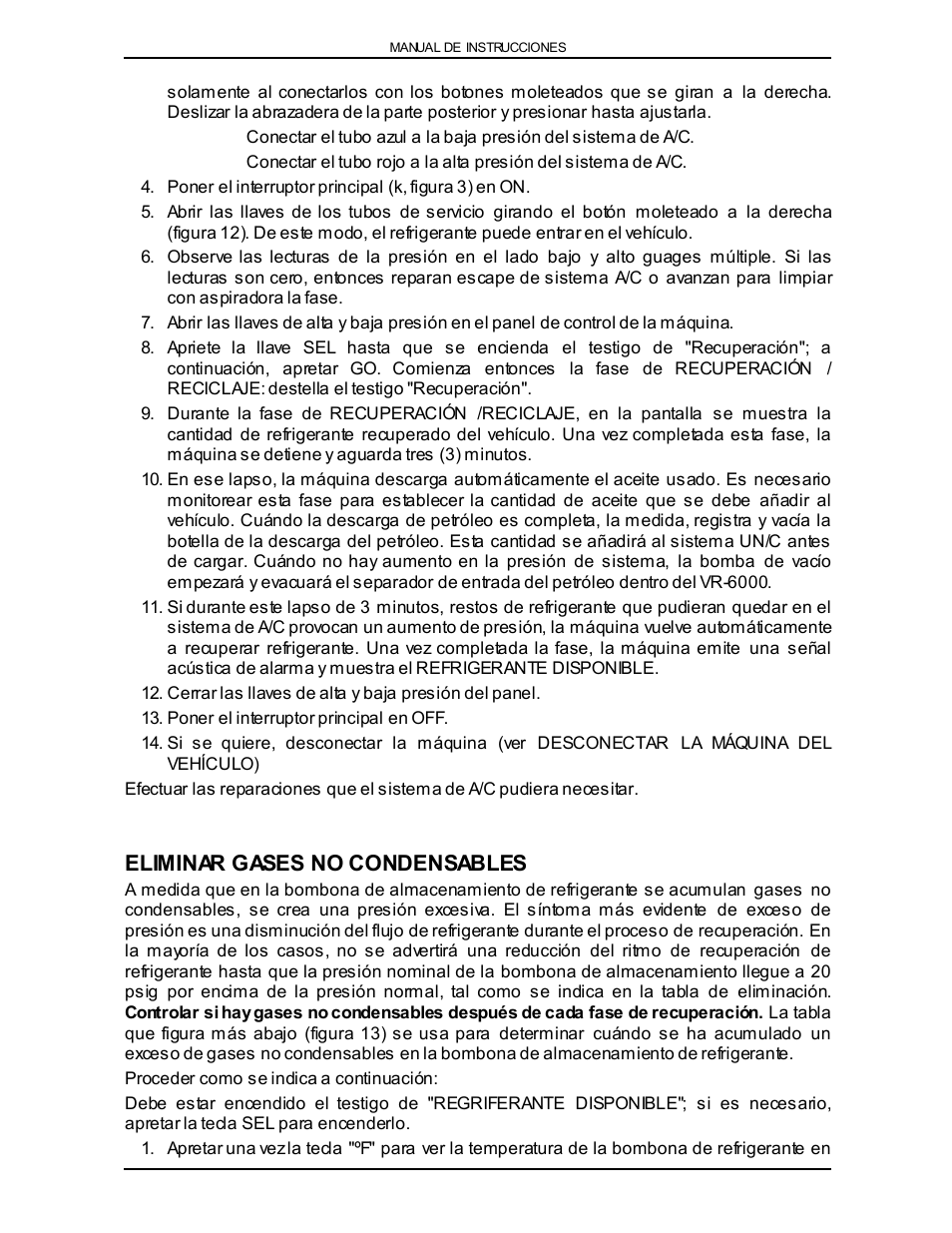 Eliminar gases no condensables | Viper VR-6000 User Manual | Page 63 / 76