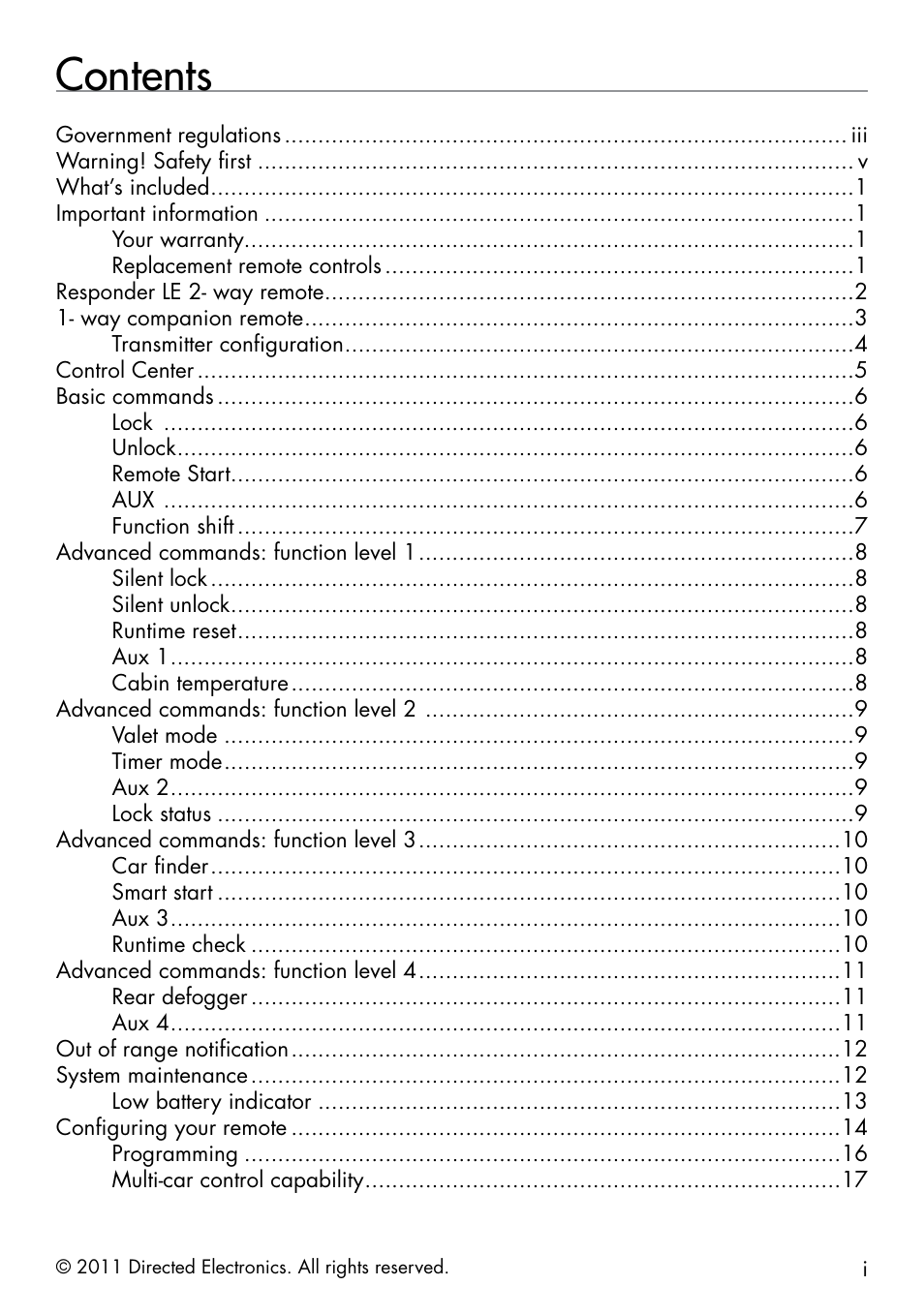 Viper 5301 User Manual | Page 3 / 52