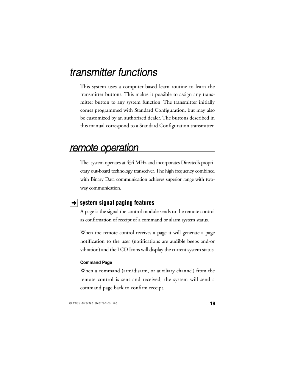 Rre em mo otte e o op pe erra attiio on n | Viper 5000 User Manual | Page 18 / 61