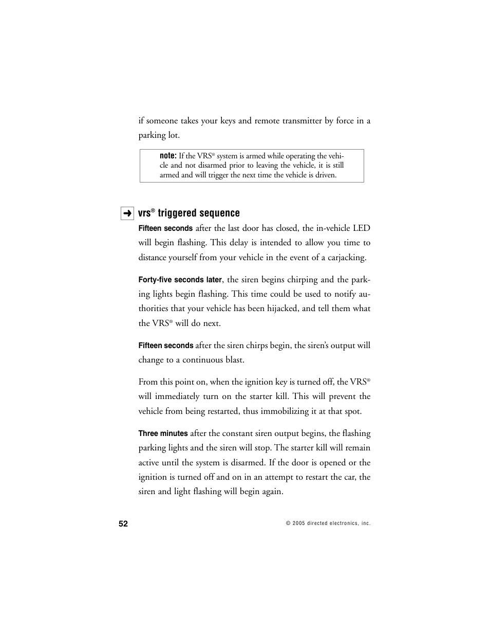 Triggered sequence | Viper 5000 User Manual | Page 51 / 61