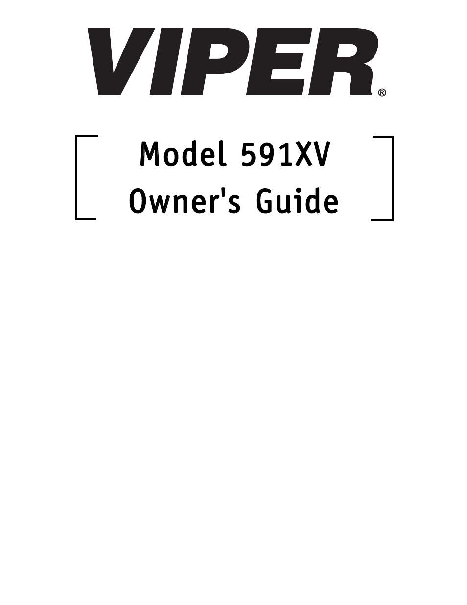 Viper 591XV User Manual | 37 pages