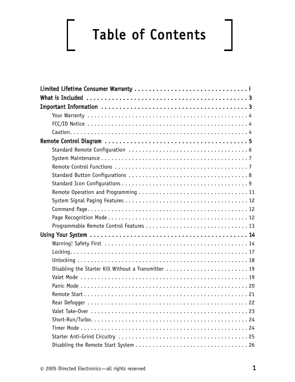 Ttaab bllee o off cco on ntteen nttss | Viper 591XV User Manual | Page 4 / 37