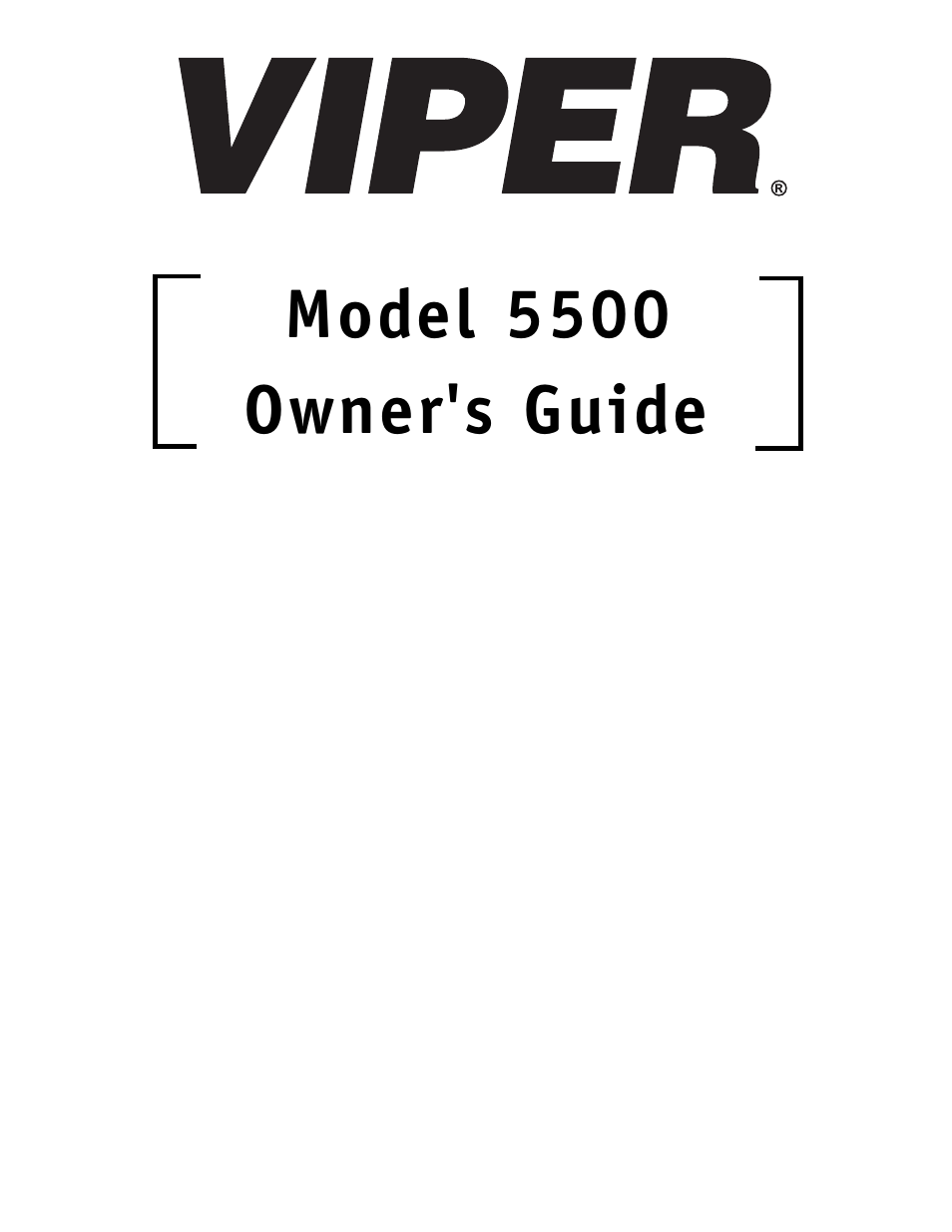 Viper 5500 User Manual | 37 pages