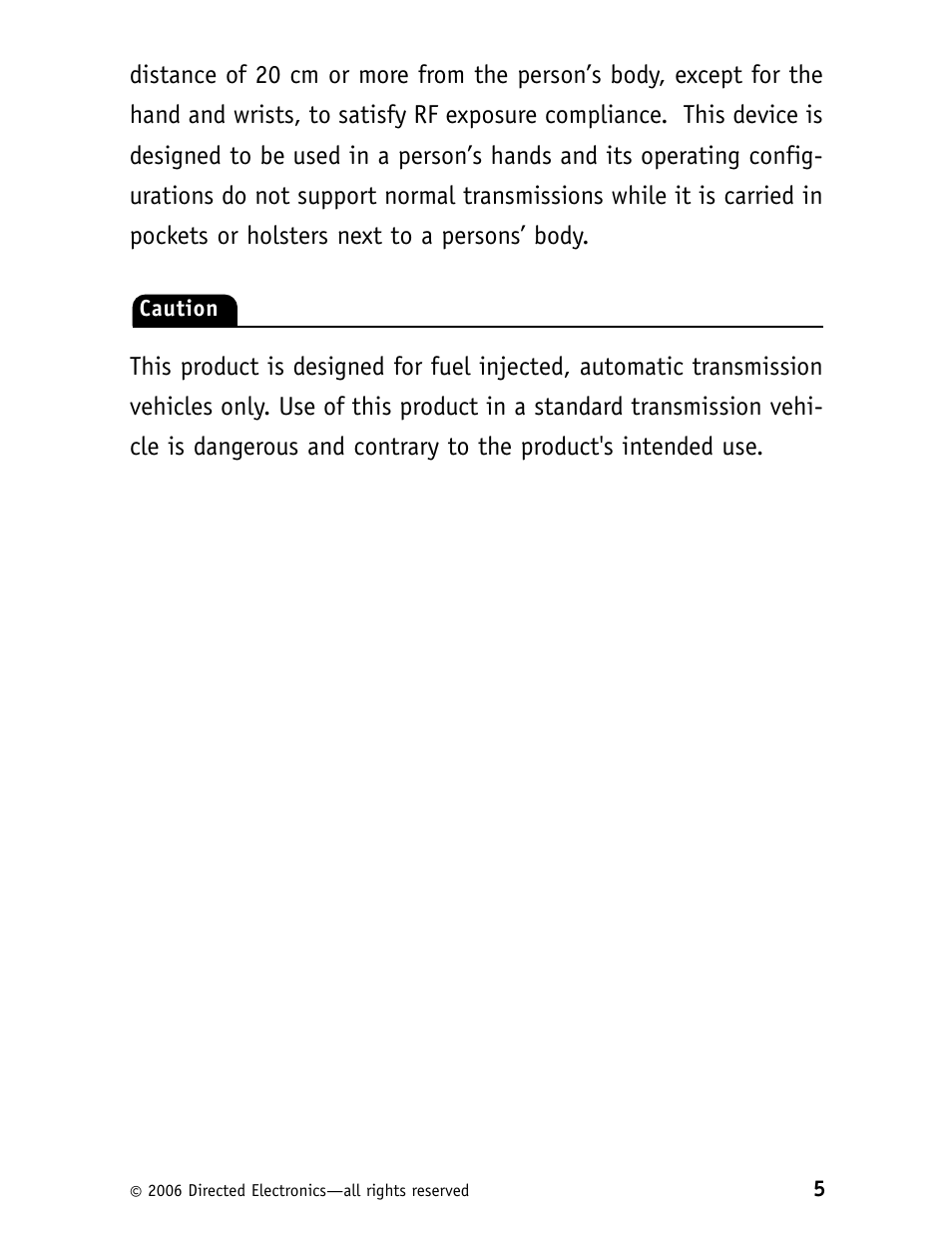 Viper 5500 User Manual | Page 8 / 37