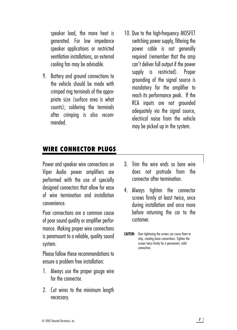 Viper 200.4 User Manual | Page 7 / 16