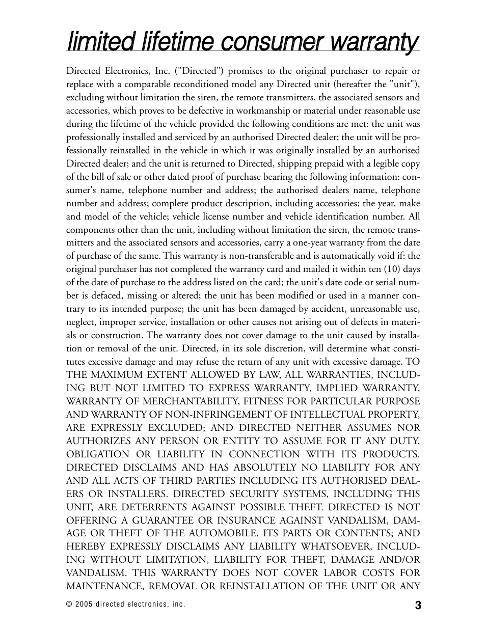 Viper Model 480XV User Manual | Page 2 / 49
