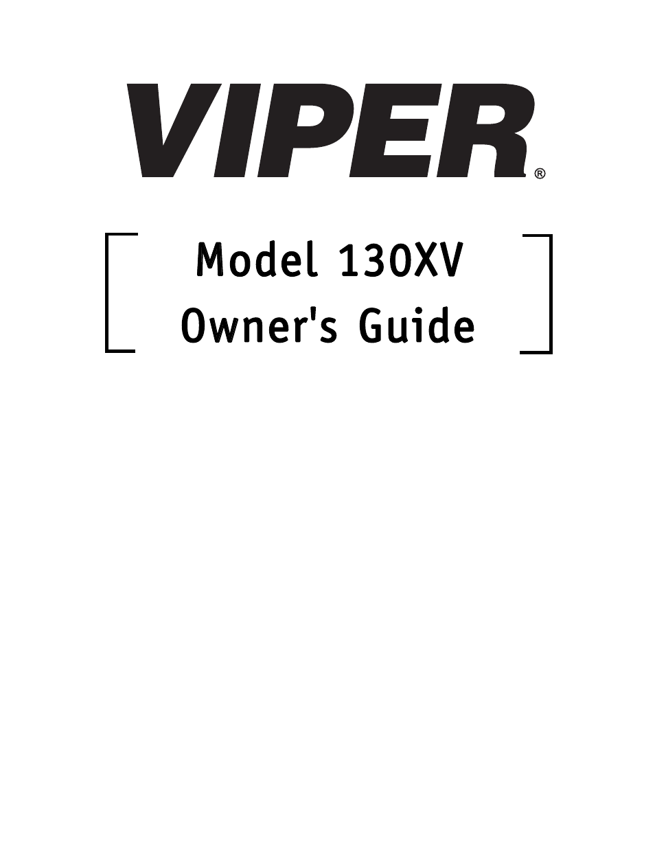 Viper 130XV User Manual | 19 pages