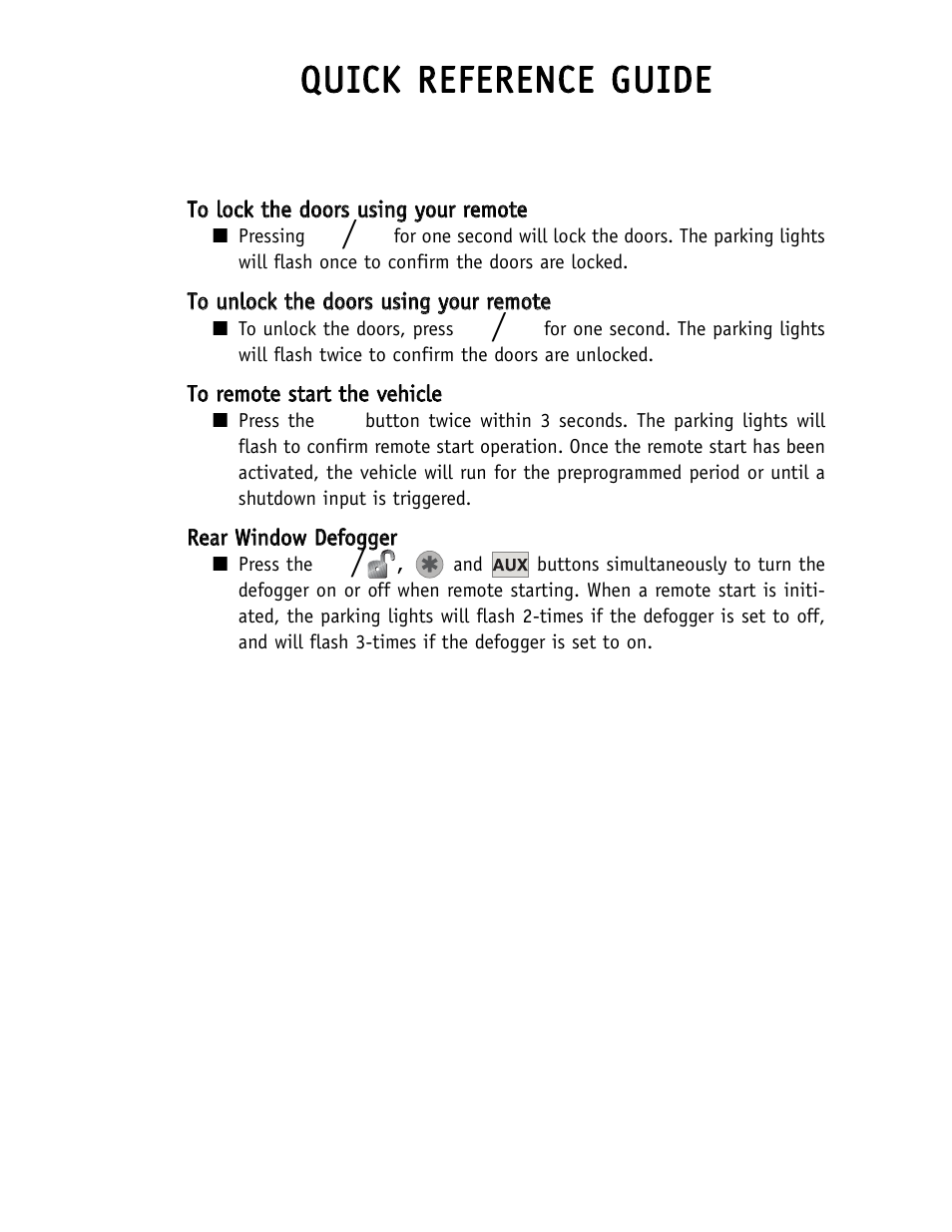 Qqu uiicck k r reeffeer reen nccee g gu uiid dee | Viper 130XV User Manual | Page 18 / 19