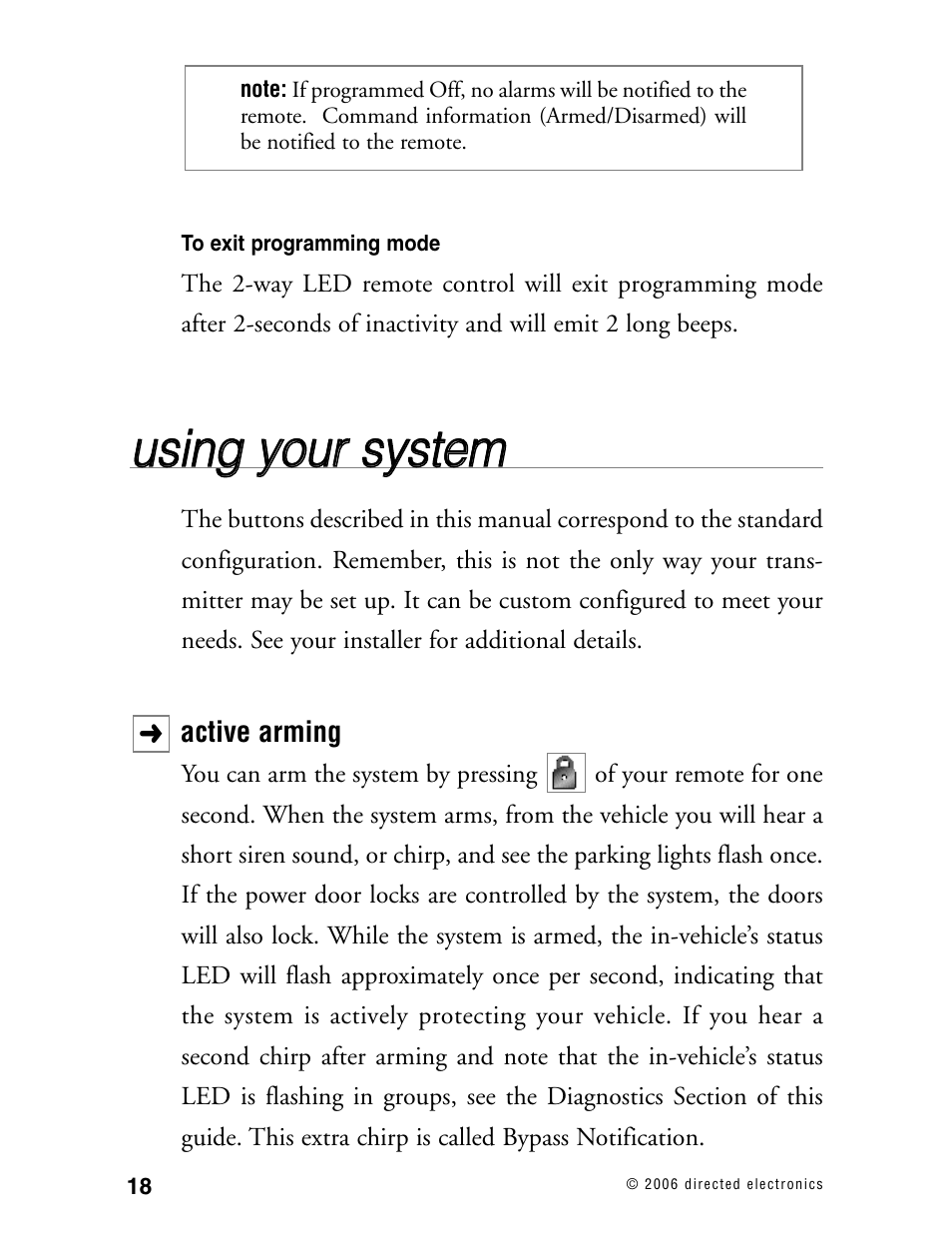 Uussiin ng g yyo ou urr ssyysstte em m | Viper Model 3002 User Manual | Page 17 / 53