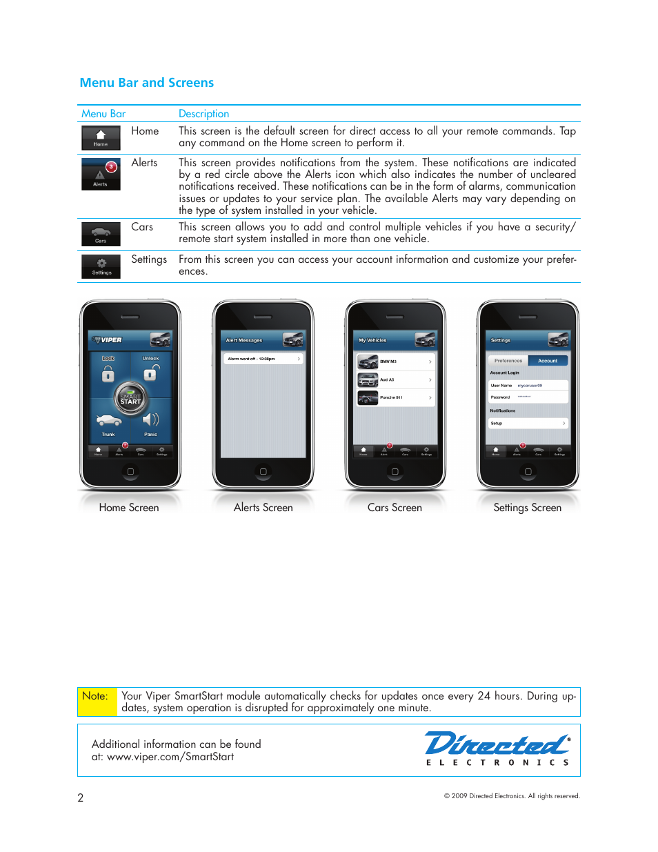 Viper SMARTSTART VSS4000 User Manual | Page 2 / 2