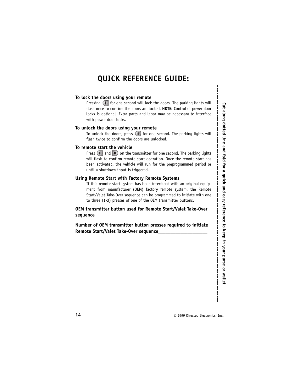 Quick reference guide | Viper 135HF User Manual | Page 17 / 18