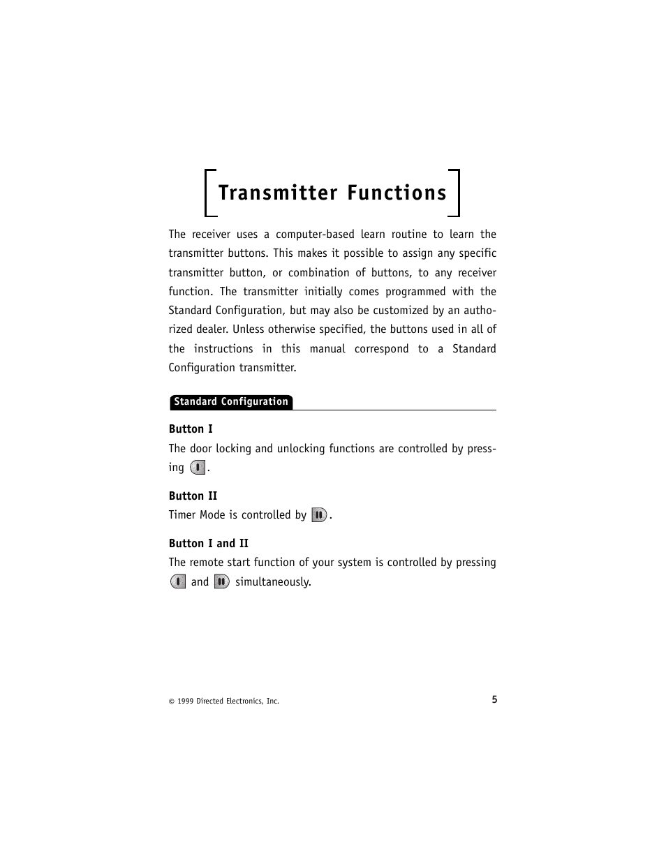 Transmitter functions | Viper 135HF User Manual | Page 8 / 18