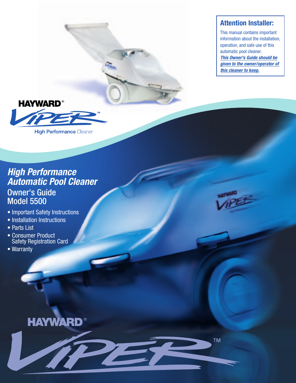 Viper Hayward 5500 User Manual | 22 pages