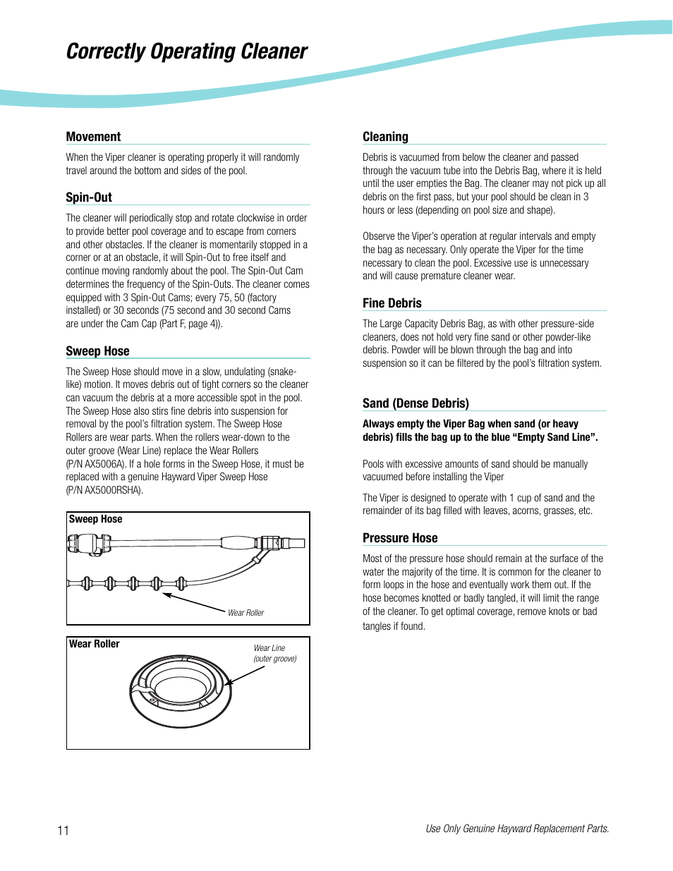 Correctly operating cleaner | Viper Hayward 5500 User Manual | Page 12 / 22