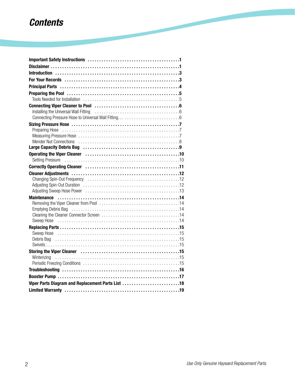 Viper Hayward 5500 User Manual | Page 3 / 22