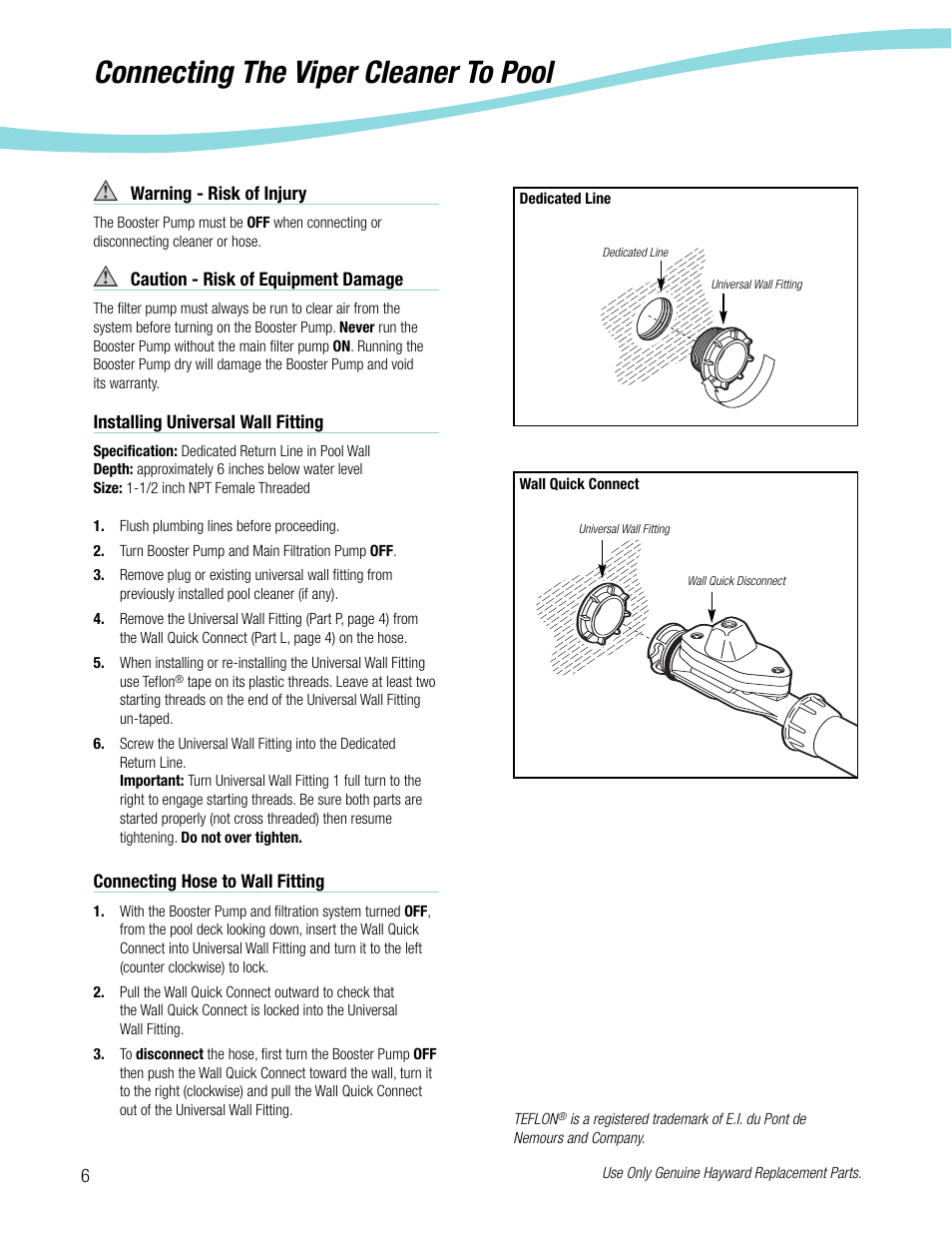 Connecting the viper cleaner to pool | Viper Hayward 5500 User Manual | Page 7 / 22