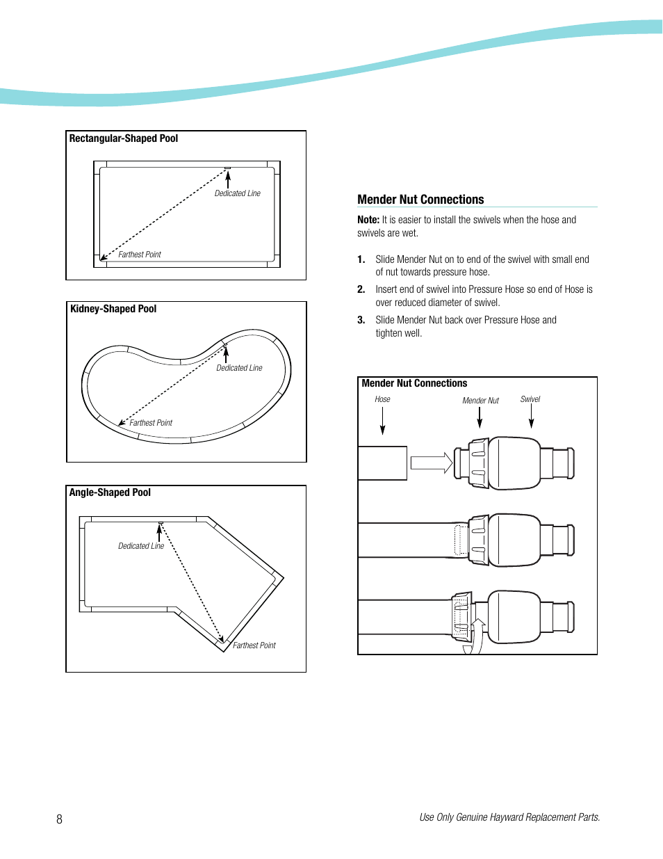 Mender nut connections | Viper Hayward 5500 User Manual | Page 9 / 22