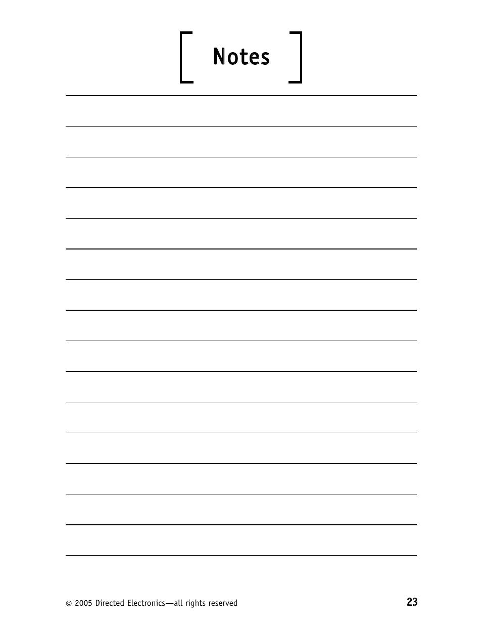 Nno otteess | Viper Model 160XV User Manual | Page 26 / 30