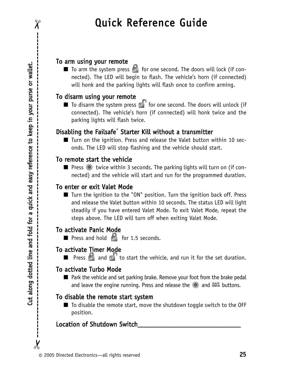 Qqu uiicckk r reeffeerreen nccee g gu uiid dee | Viper Model 160XV User Manual | Page 28 / 30
