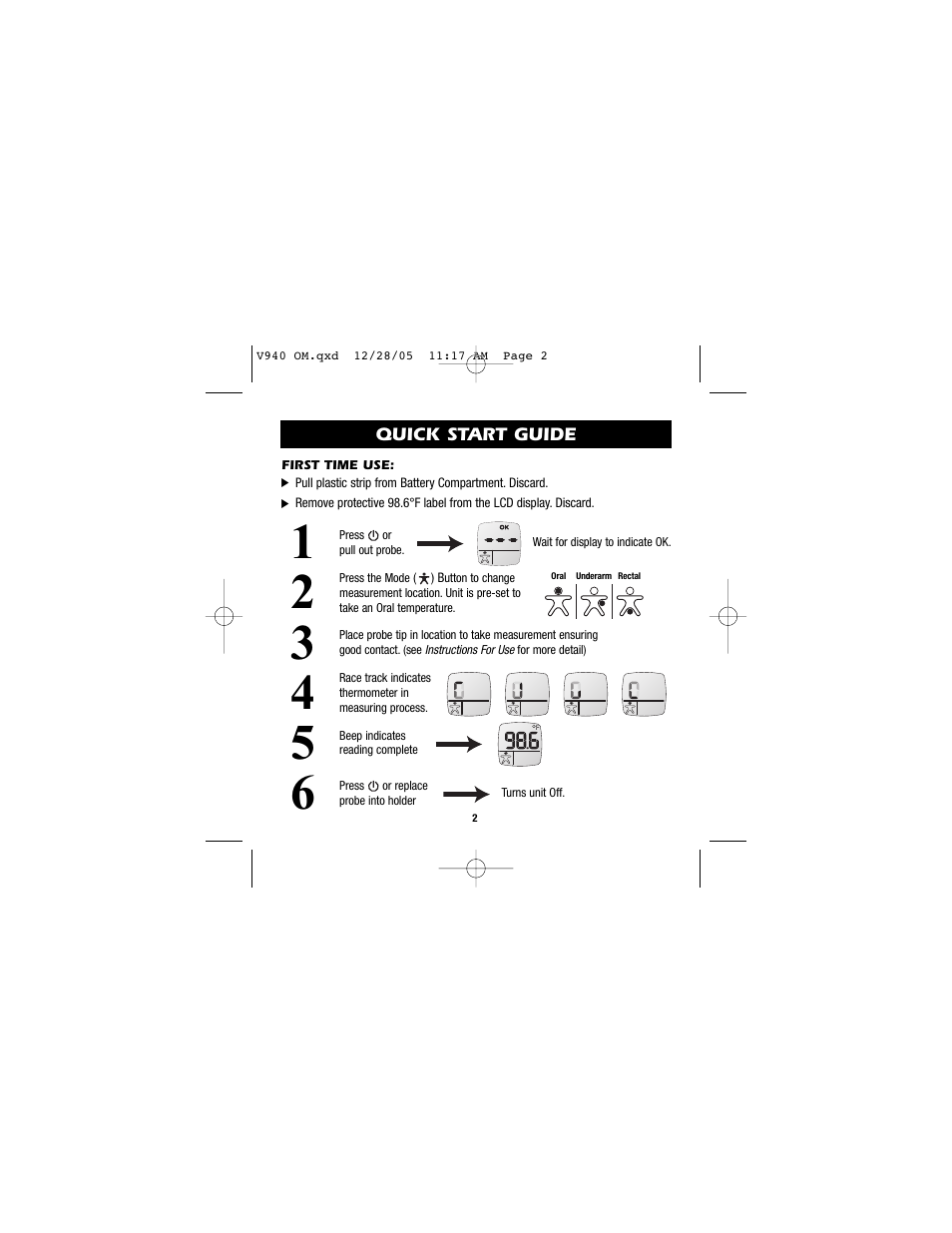 Vicks V940 User Manual | Page 2 / 16