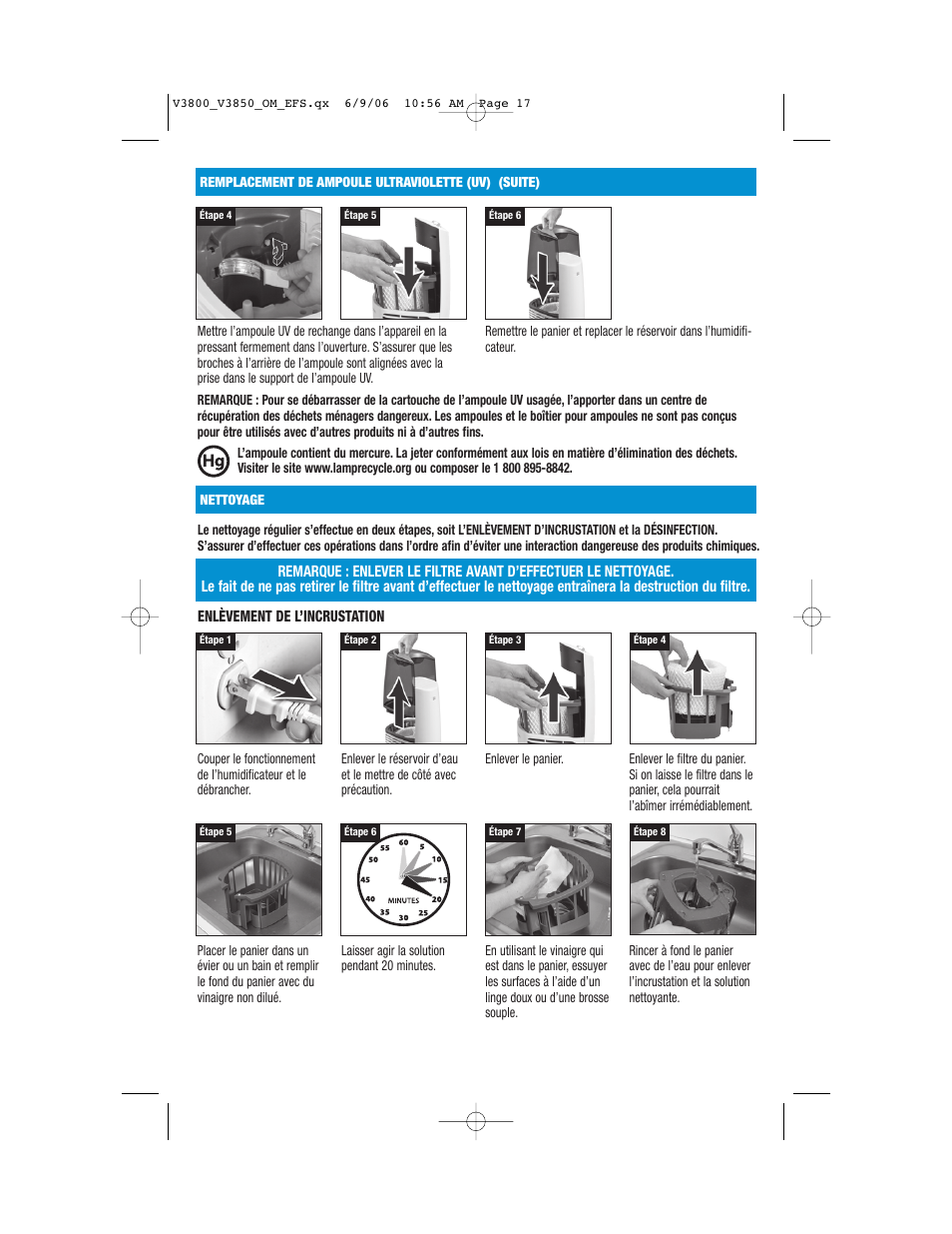 Vicks V3800 Series User Manual | Page 17 / 32