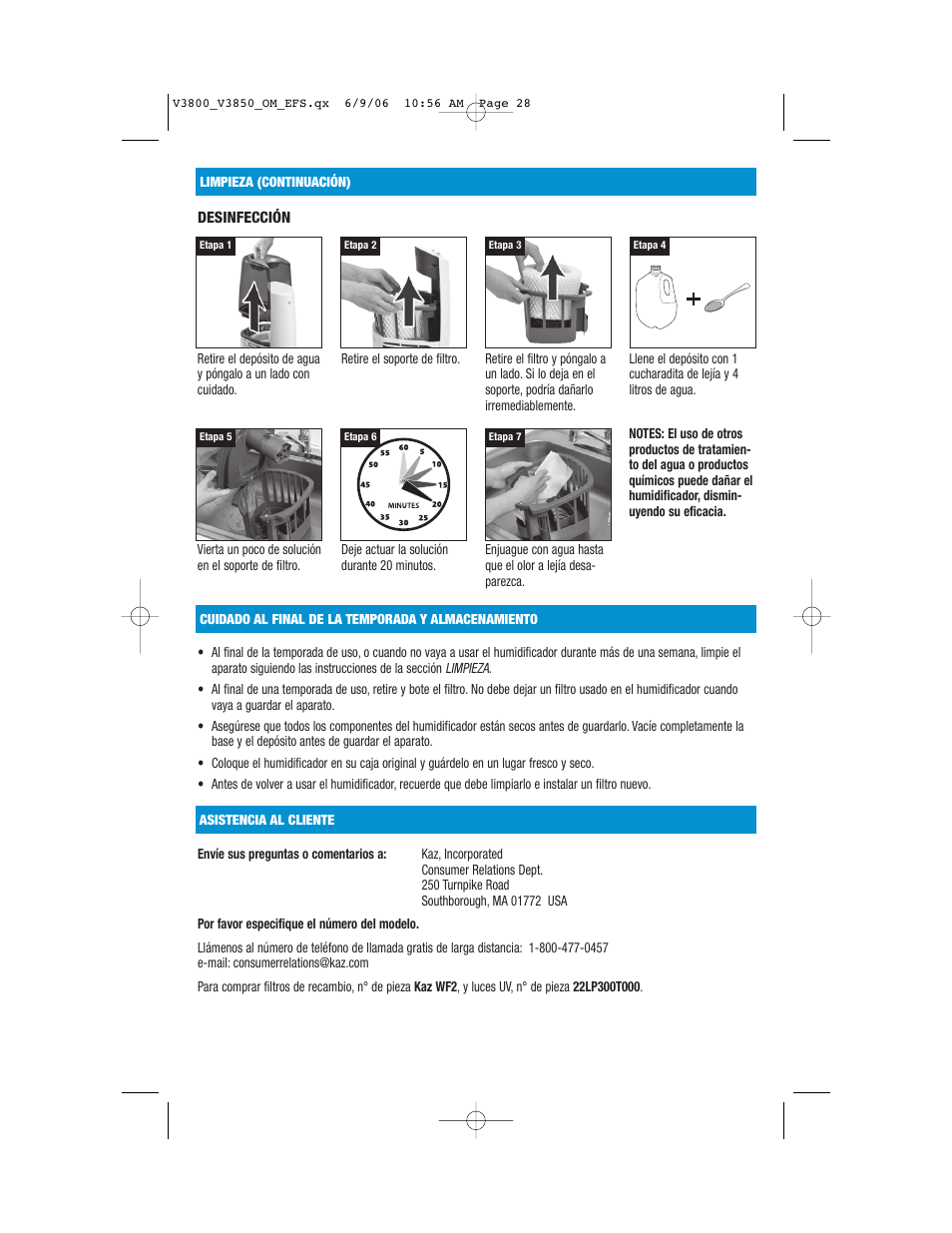 Vicks V3800 Series User Manual | Page 28 / 32