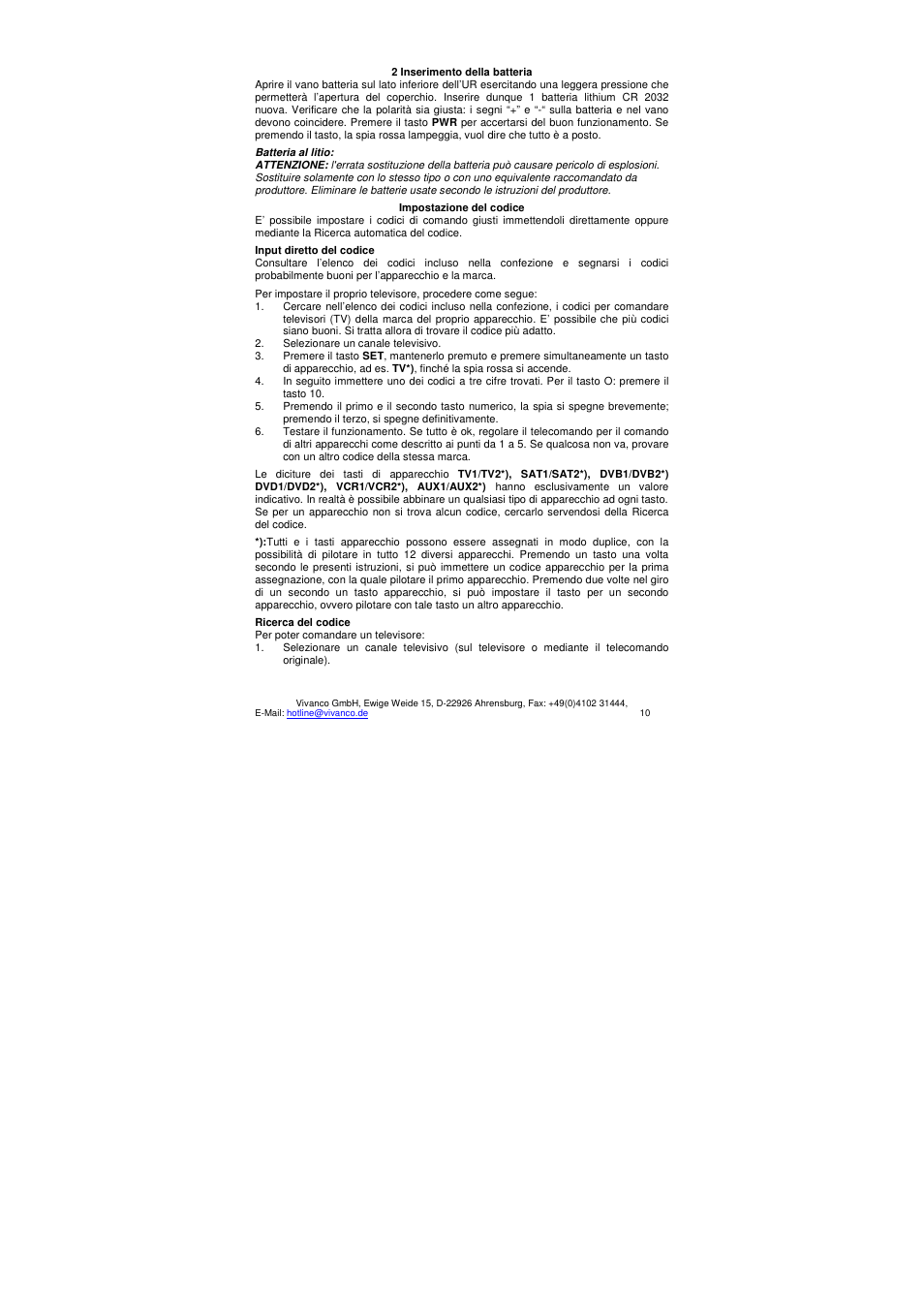 VIVANCO UR 12 User Manual | Page 10 / 25