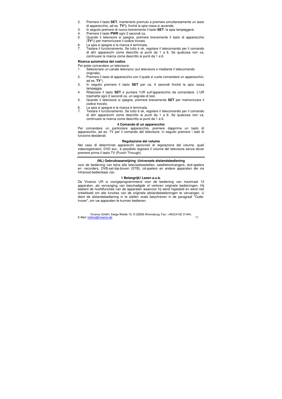 VIVANCO UR 12 User Manual | Page 11 / 25