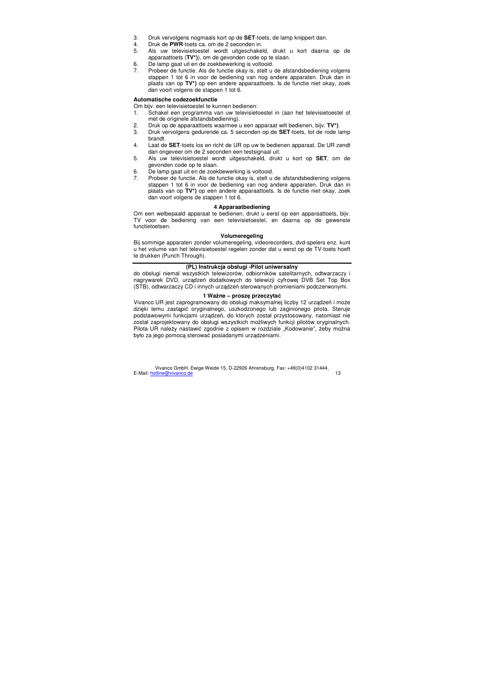 VIVANCO UR 12 User Manual | Page 13 / 25