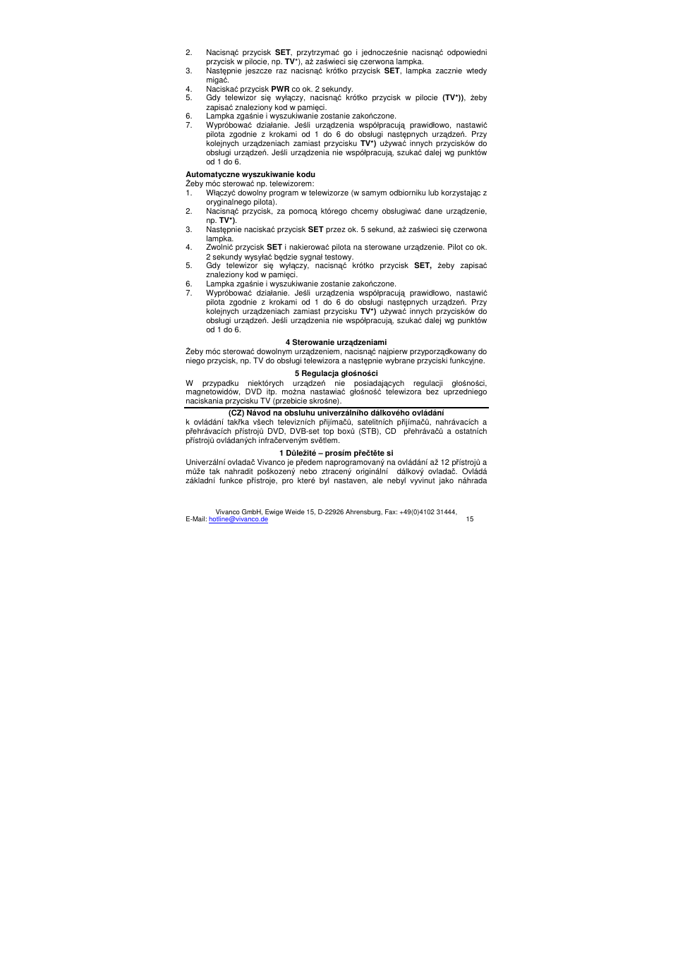 VIVANCO UR 12 User Manual | Page 15 / 25