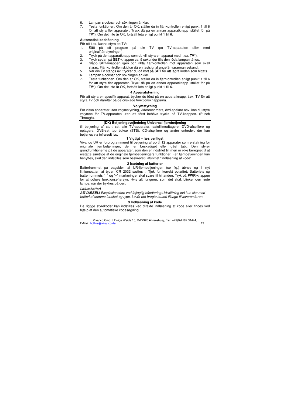 VIVANCO UR 12 User Manual | Page 19 / 25