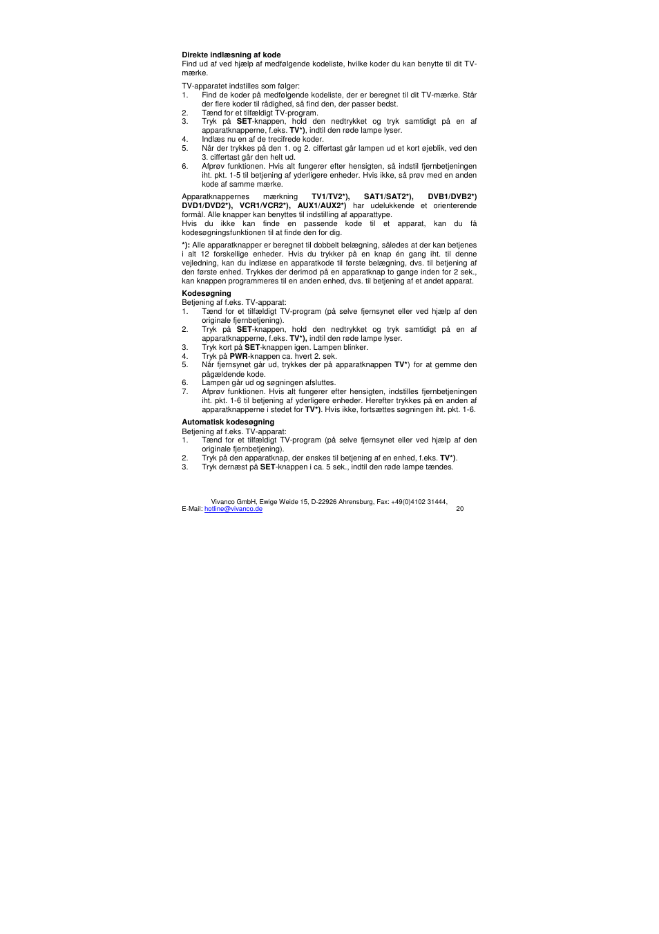 VIVANCO UR 12 User Manual | Page 20 / 25