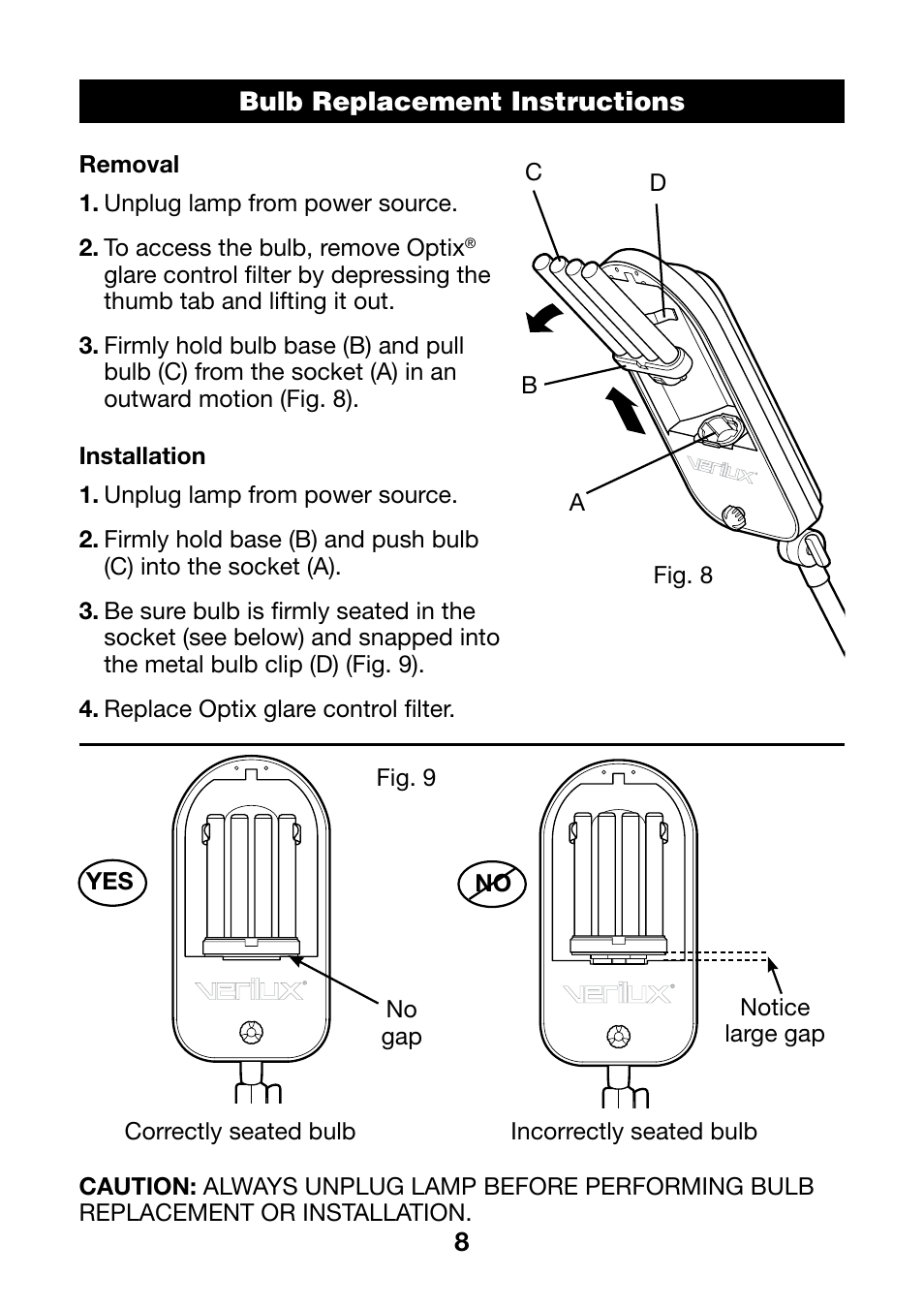 Verilux VD03 User Manual | Page 9 / 12