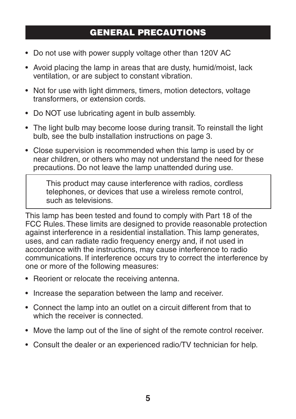 Verilux VF05-MAN-REV3 User Manual | Page 5 / 8