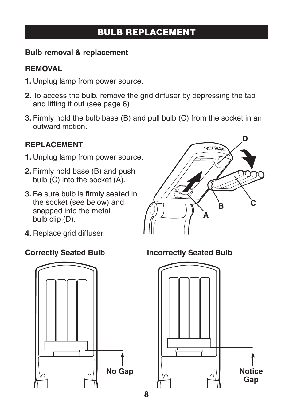 Verilux VP02 User Manual | Page 9 / 12