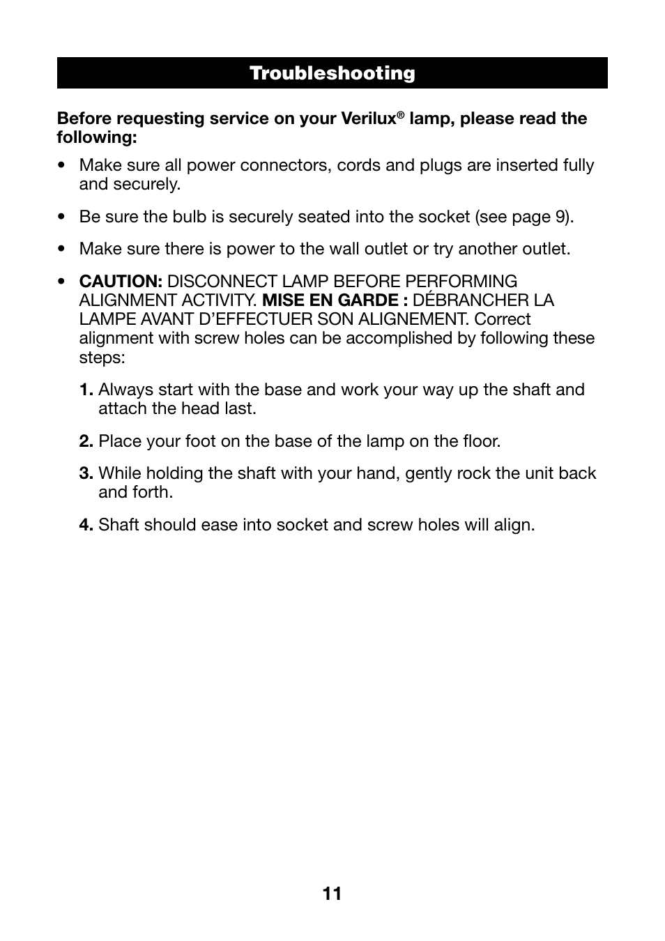 Verilux NATURAL SPECTRUM VF02 User Manual | Page 11 / 16