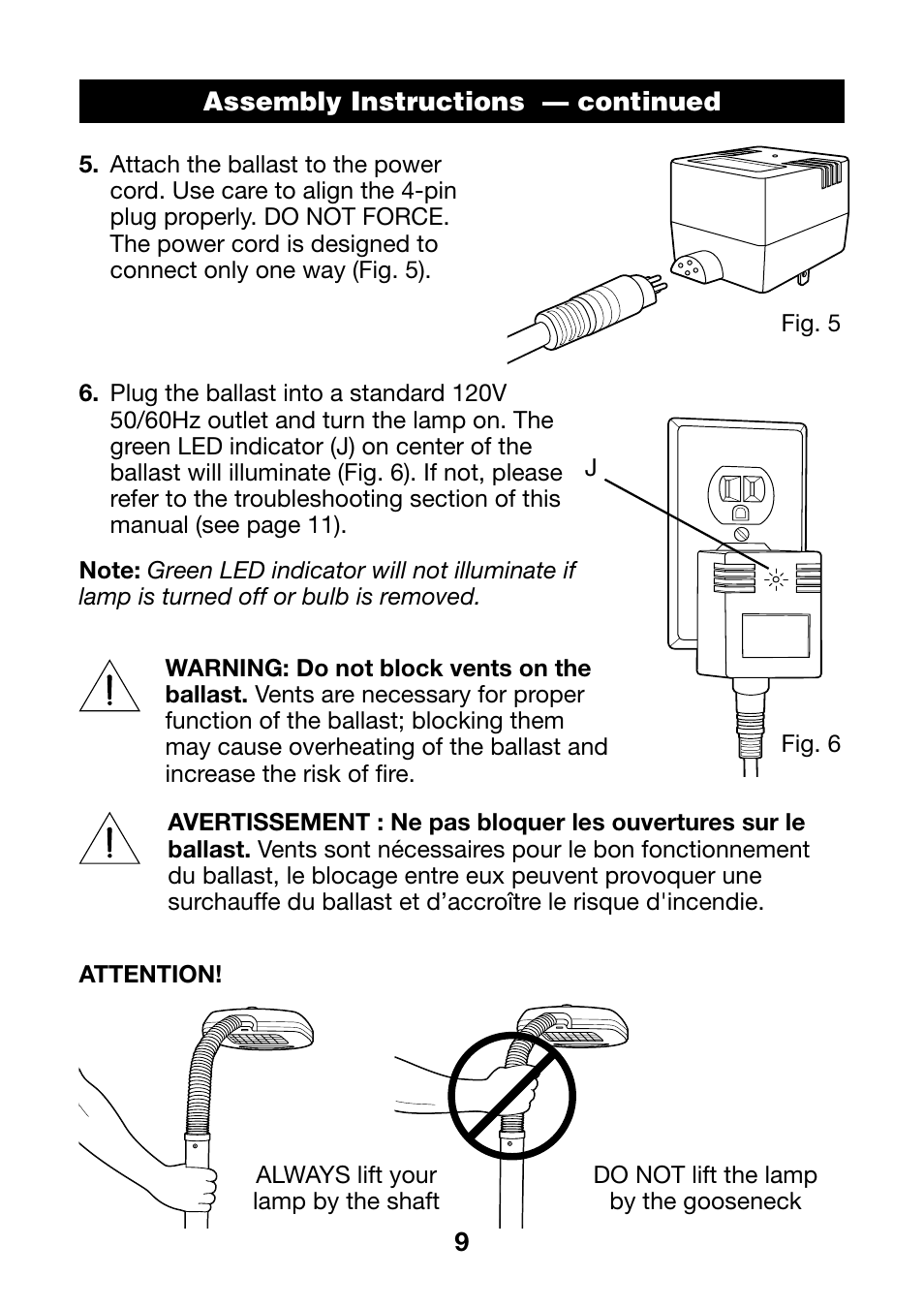 Verilux NATURAL SPECTRUM VF02 User Manual | Page 9 / 16