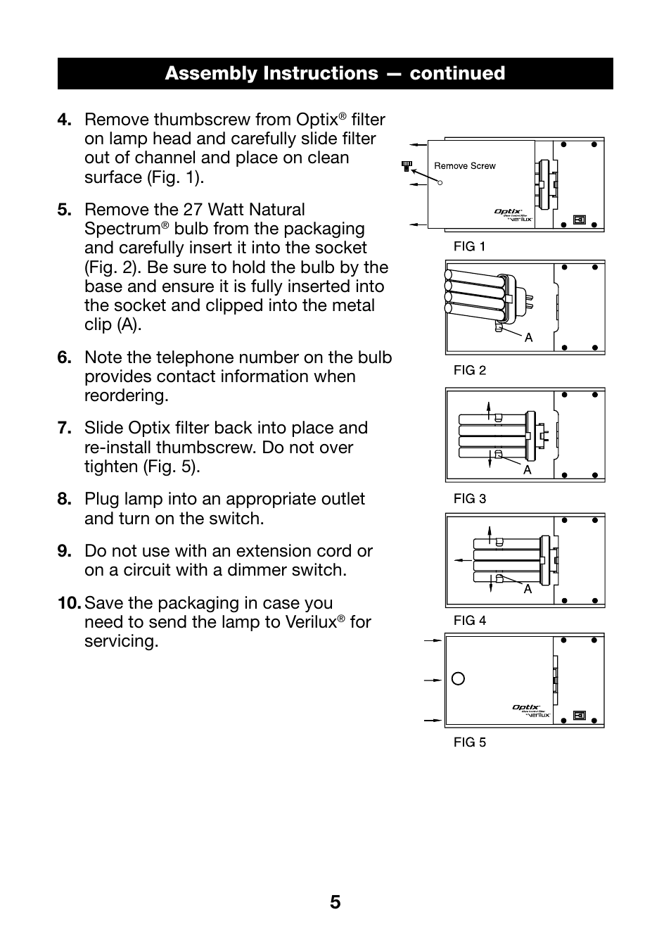 Verilux VD07 User Manual | Page 5 / 8