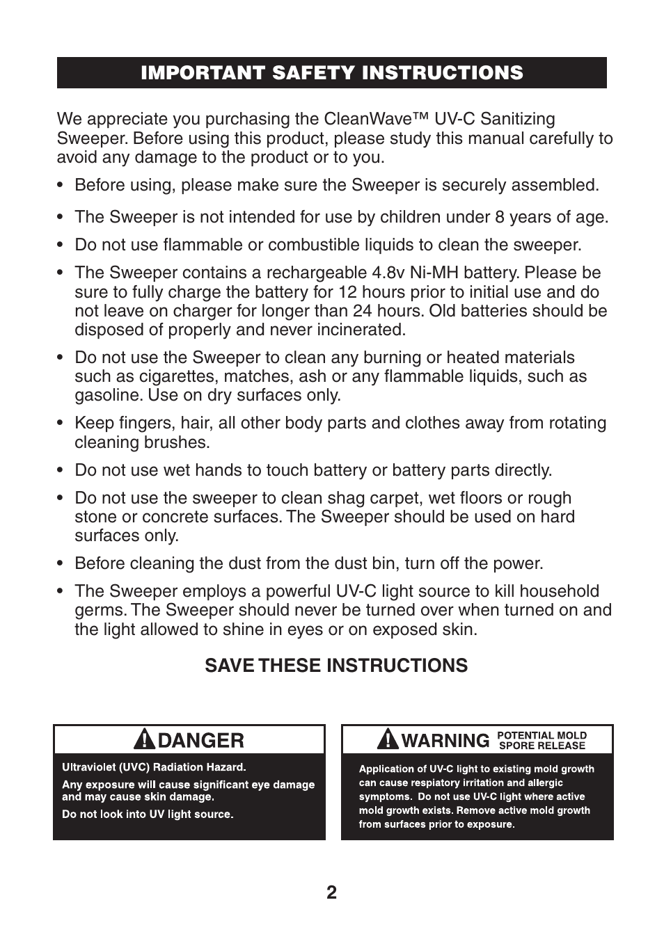 Verilux CLEANWAVE UV-C User Manual | Page 5 / 8