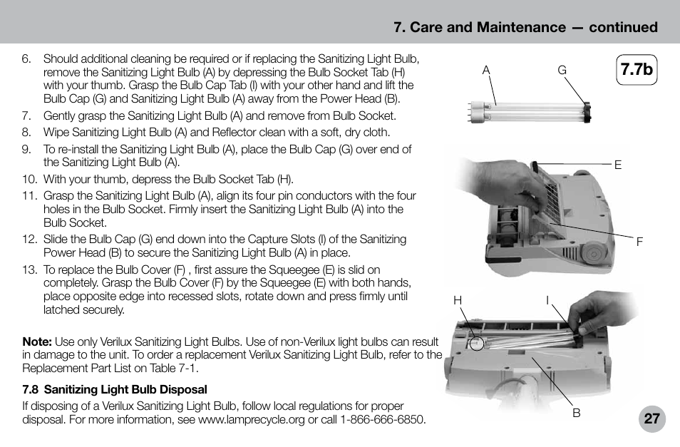 Verilux VH04WW1 User Manual | Page 27 / 32